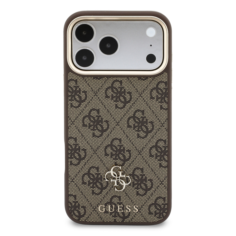 Apple iPhone 17 Pro Max Kılıf Guess Orjinal Lisanslı M-safe Şarj Özellikli 4G Büyük Metal Logolu Kartlıklı Kapak - 5