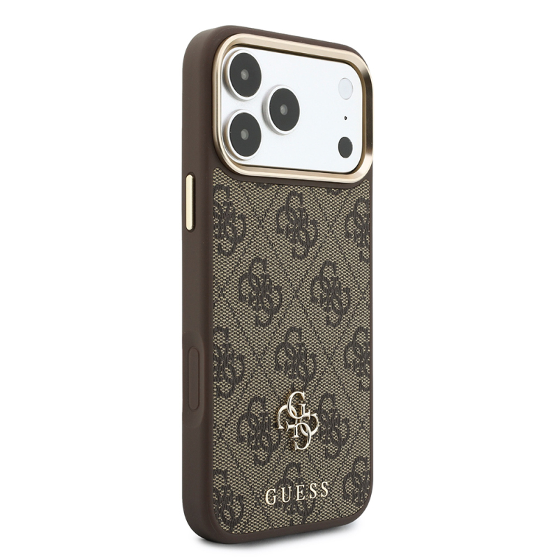 Apple iPhone 17 Pro Max Kılıf Guess Orjinal Lisanslı M-safe Şarj Özellikli 4G Büyük Metal Logolu Kartlıklı Kapak - 7