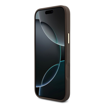 Apple iPhone 17 Pro Max Kılıf Guess Orjinal Lisanslı M-safe Şarj Özellikli 4G Büyük Metal Logolu Kartlıklı Kapak - 9