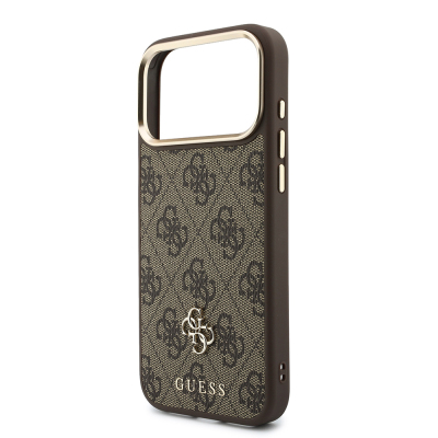 Apple iPhone 17 Pro Max Kılıf Guess Orjinal Lisanslı M-safe Şarj Özellikli 4G Büyük Metal Logolu Kartlıklı Kapak - 11