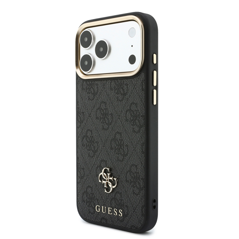 Apple iPhone 17 Pro Max Kılıf Guess Orjinal Lisanslı M-safe Şarj Özellikli 4G Büyük Metal Logolu Kartlıklı Kapak - 4