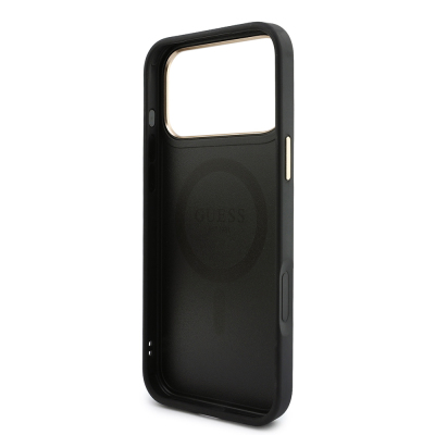 Apple iPhone 17 Pro Max Kılıf Guess Orjinal Lisanslı M-safe Şarj Özellikli Askılı ve 4G Metal Logolu Kartlıklı Kapak - 13