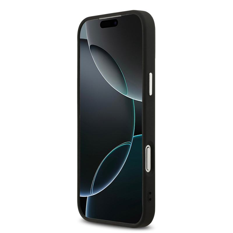 Apple iPhone 17 Pro Max Kılıf Guess Orjinal Lisanslı M-safe Şarj Özellikli Klasik Yazı Logolu PU Deri Kapak - 13