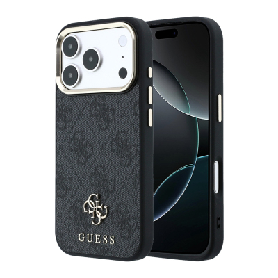 Apple iPhone 17 Pro Max Kılıf Guess Orjinal Lisanslı M-safe Şarj Özellikli Small 4G Classic Logolu Kapak - 1