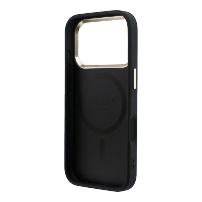 Apple iPhone 17 Pro Max Kılıf Guess Orjinal Lisanslı M-safe Şarj Özellikli Small 4G Classic Logolu Kapak - 13