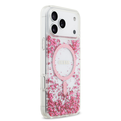 Apple iPhone 17 Pro Max Kılıf Guess Orjinal Lisanslı M-safe Şarj Özellikli Transparan Resin Bottom Kapak - 13