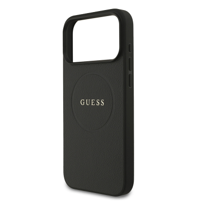 Apple iPhone 17 Pro Max Kılıf Guess Orjinal Lisanslı M-safe Şarj Özellikli Yazı Logolu PU Deri Kapak - 7