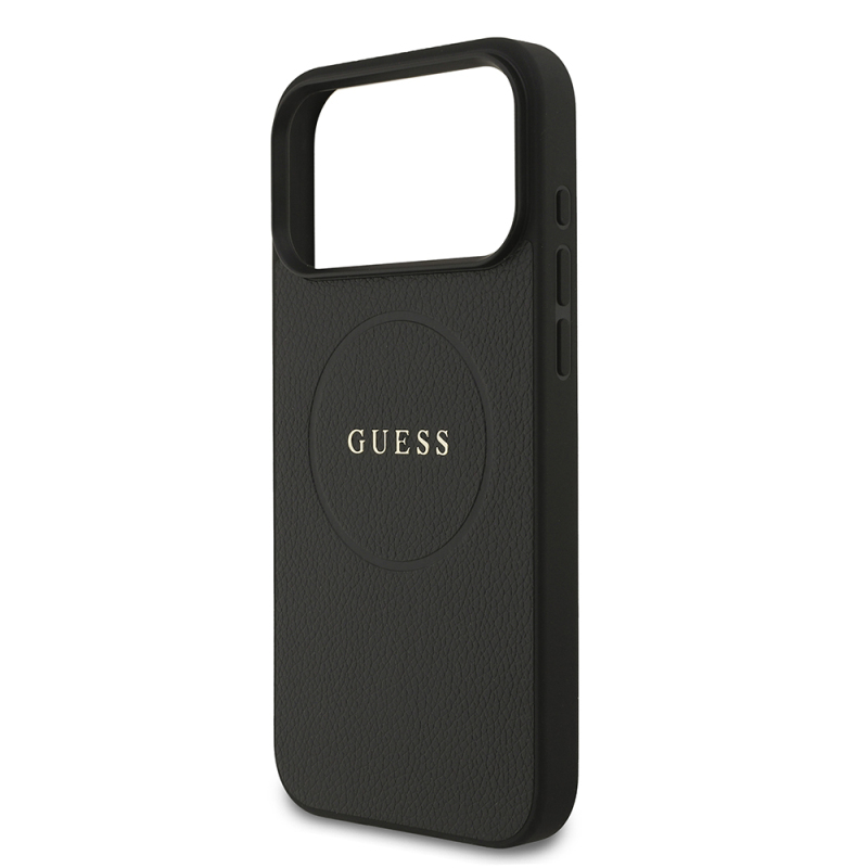 Apple iPhone 17 Pro Max Kılıf Guess Orjinal Lisanslı M-safe Şarj Özellikli Yazı Logolu PU Deri Kapak - 7