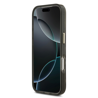 Apple iPhone 17 Pro Max Kılıf Guess Orjinal Lisanslı M-safe Şarj Özellikli Yazı Logolu Python Desenli Kapak - 7