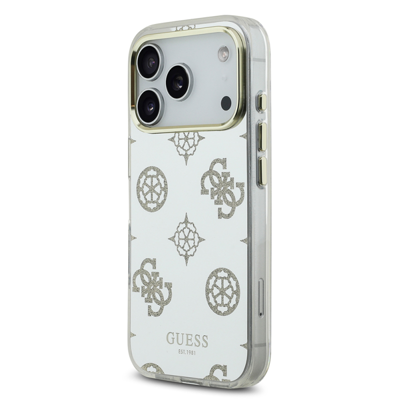 Apple iPhone 17 Pro Max Kılıf Guess Orjinal Lisanslı Metal Kamera Çerçeveli Simli Aynalı Kapak - 6