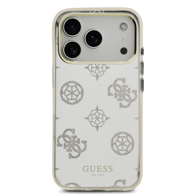 Apple iPhone 17 Pro Max Kılıf Guess Orjinal Lisanslı Metal Kamera Çerçeveli Simli Aynalı Kapak - 12