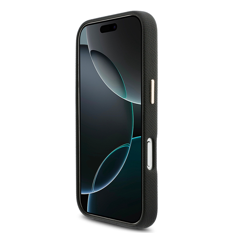 Apple iPhone 17 Pro Max Kılıf Karl Lagerfeld Orjinal Lisanslı M-safe Şarj Özellikli Gold Kamera Çerçeveli KHEAD Metal Logolu PU Deri Kapak - 13