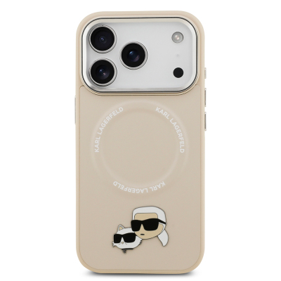 Apple iPhone 17 Pro Max Kılıf Karl Lagerfeld Orjinal Lisanslı M-safe Şarj Özellikli Metal Kamera ve Buton Tasarımlı K&C PU Deri Kapak - 12