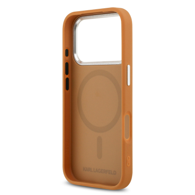 Apple iPhone 17 Pro Max Kılıf Karl Lagerfeld Orjinal Lisanslı M-safe Şarj Özellikli Metal Kamera ve Buton Tasarımlı Paris RSG PU Deri Kapak - 15