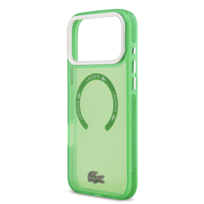 Apple iPhone 17 Pro Max Kılıf Lacoste Orjinal Lisanslı M-safe Şarj Özellikli İkonik Timsah Logolu Buzlu Kapak - 21