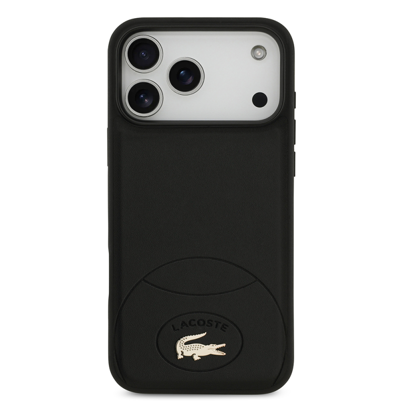 Apple iPhone 17 Pro Max Kılıf Lacoste Orjinal Lisanslı M-safe Şarj Özellikli PU Deri Tasarımlı Metal Logolu Kapak - 4