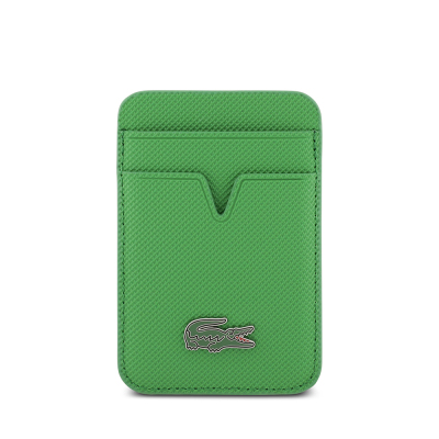 Apple iPhone 17 Pro Max Kılıf Lacoste Orjinal Lisanslı M-safe Şarj Özellikli PU Pike Desenli Metal Logolu Kartlıklı Kapak - 21