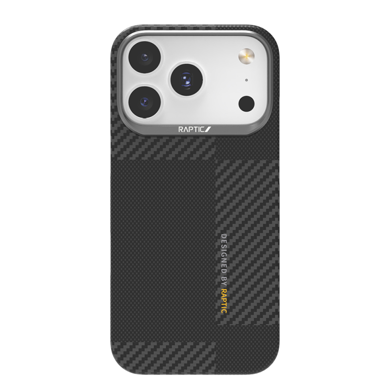 Apple iPhone 17 Pro Max Kılıf M-safe Şarj Özellikli 600D Metal Kamera Çerçeveli Raptic Aramid Fiber Geotik Serisi Kapak - 1