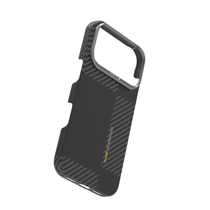 Apple iPhone 17 Pro Max Kılıf M-safe Şarj Özellikli 600D Metal Kamera Çerçeveli Raptic Aramid Fiber Geotik Serisi Kapak - 7