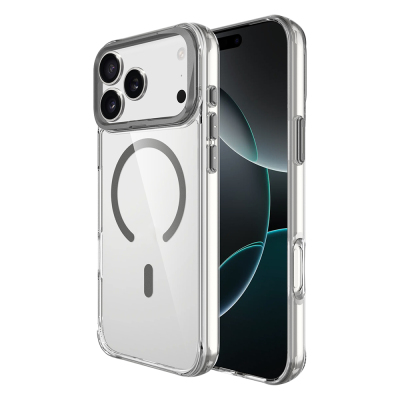 Apple iPhone 17 Pro Max Kılıf M-safe Şarj Özellikli Airbagli Kamera Standlı Zore Azor Kapak - 10