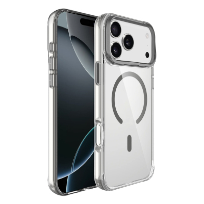 Apple iPhone 17 Pro Max Kılıf M-safe Şarj Özellikli Airbagli Kamera Standlı Zore Azor Kapak - 3