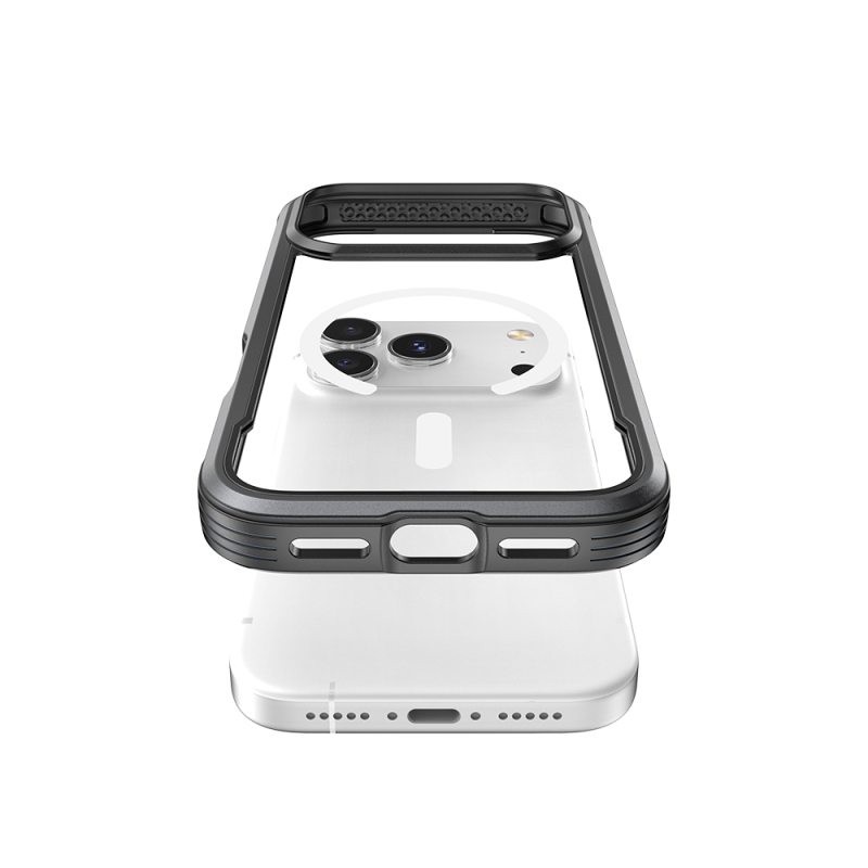 Apple iPhone 17 Pro Max Kılıf M-safe Şarj Özellikli Airbagli Raptic Shield Serisi Şeffaf Arka Yüzey Kapak - 14