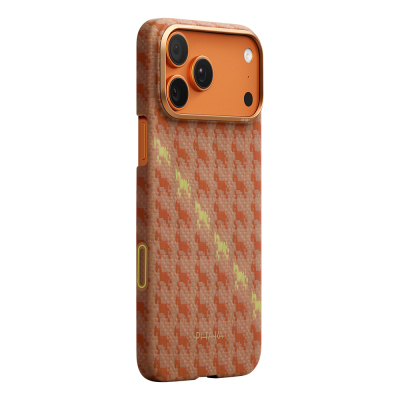 Apple iPhone 17 Pro Max Kılıf M-safe Şarj Özellikli Aramid Fiber Pitaka Edge Serisi Happiness Rides Kapak - 2