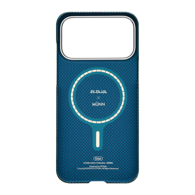 Apple iPhone 17 Pro Max Kılıf M-safe Şarj Özellikli Aramid Fiber Pitaka Flora in Grid Serisi Kapak - 4