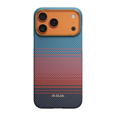 Apple iPhone 17 Pro Max Kılıf M-safe Şarj Özellikli Aramid Fiber Pitaka Sunset 2.0 California Dream Serisi Kapak - 1