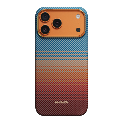 Apple iPhone 17 Pro Max Kılıf M-safe Şarj Özellikli Aramid Fiber Pitaka Sunset 2.0 California Dream Serisi Kapak - 2