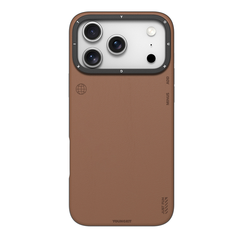 Apple iPhone 17 Pro Max Kılıf M-safe Şarj Özellikli Basit Mat Deri Desenli Youngkit Tech Fashion Serisi Kapak - 3