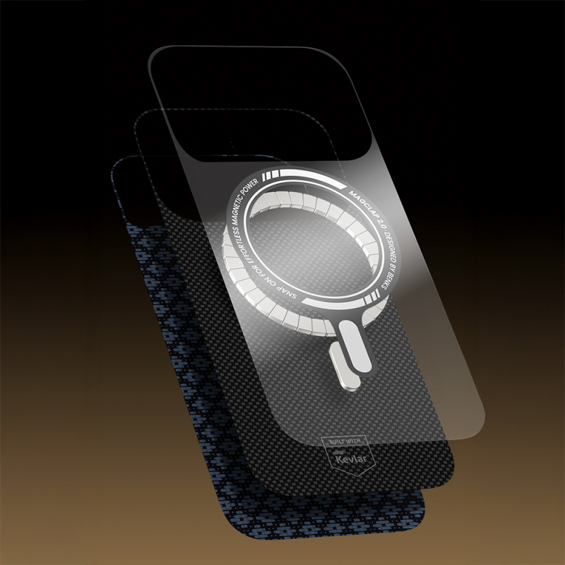 Apple iPhone 17 Pro Max Kılıf M-Safe Şarj Özellikli Benks ArmorAir ArmorGrid Serisi Kevlar Kapak - 16