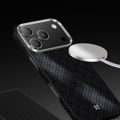 Apple iPhone 17 Pro Max Kılıf M-Safe Şarj Özellikli Benks ArmorAir ArmorGrid Serisi Kevlar Kapak - 22