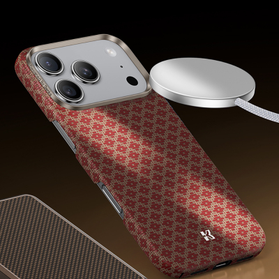Apple iPhone 17 Pro Max Kılıf M-Safe Şarj Özellikli Benks ArmorAir ArmorGrid Serisi Kevlar Kapak - 25