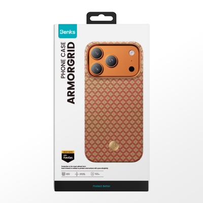 Apple iPhone 17 Pro Max Kılıf M-Safe Şarj Özellikli Benks ArmorAir ArmorGrid Serisi Kevlar Kapak - 37