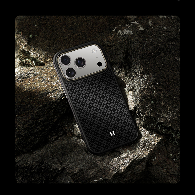 Apple iPhone 17 Pro Max Kılıf M-Safe Şarj Özellikli Benks ArmorPro ArmorGrid Serisi Kevlar Kapak - 4