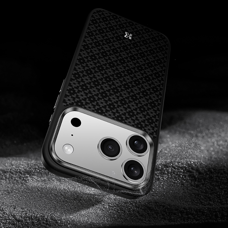 Apple iPhone 17 Pro Max Kılıf M-Safe Şarj Özellikli Benks ArmorPro ArmorGrid Serisi Kevlar Kapak - 7