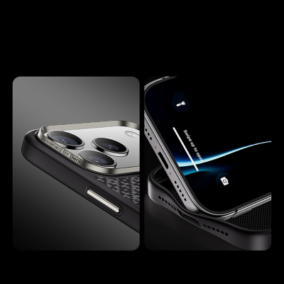 Apple iPhone 17 Pro Max Kılıf M-Safe Şarj Özellikli Benks ArmorPro ArmorGrid Serisi Kevlar Kapak - 12