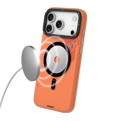 Apple iPhone 17 Pro Max Kılıf M-safe Şarj Özellikli Disk Desenli Youngkit Disc Battle Kapak - 11