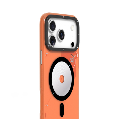 Apple iPhone 17 Pro Max Kılıf M-safe Şarj Özellikli Disk Desenli Youngkit Disc Battle Kapak - 14