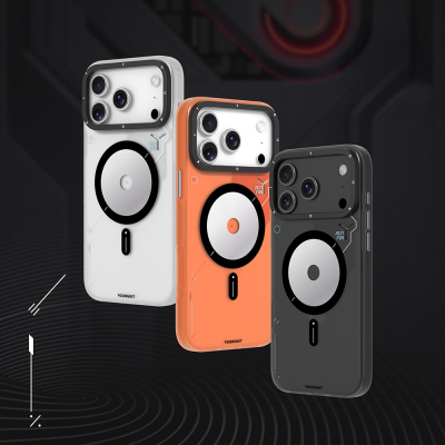 Apple iPhone 17 Pro Max Kılıf M-safe Şarj Özellikli Disk Desenli Youngkit Disc Battle Kapak - 15