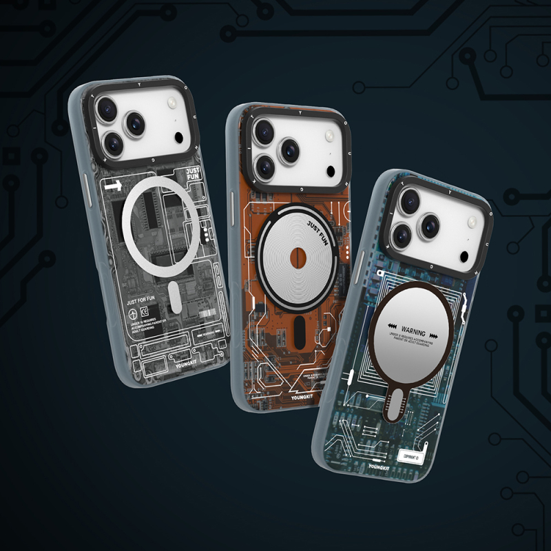 Apple iPhone 17 Pro Max Kılıf M-safe Şarj Özellikli Kamera Denetim Butonlu Youngkit Technology Serisi Kapak - 16