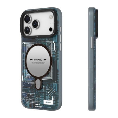 Apple iPhone 17 Pro Max Kılıf M-safe Şarj Özellikli Kamera Denetim Butonlu Youngkit Technology Serisi Kapak - 10