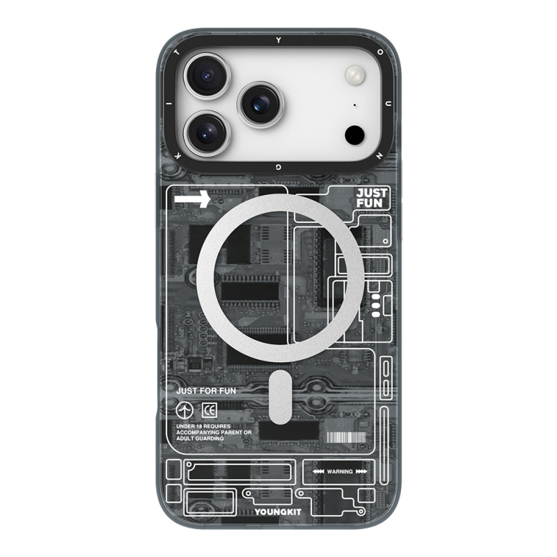 Apple iPhone 17 Pro Max Kılıf M-safe Şarj Özellikli Kamera Denetim Butonlu Youngkit Technology Serisi Kapak - 4