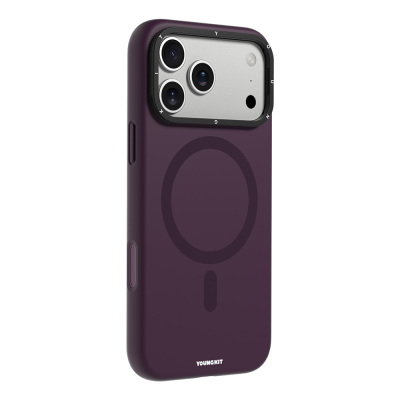 Apple iPhone 17 Pro Max Kılıf M-safe Şarj Özellikli Kamera Standlı Youngkit Bitty Cream Kapak - 3