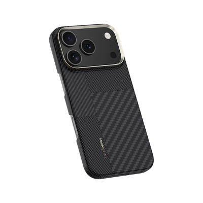 Apple iPhone 17 Pro Max Kılıf M-safe Şarj Özellikli Karbon Fiber Benks Montage ArmorAir Kevlar Kapak - 4