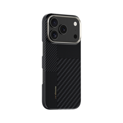 Apple iPhone 17 Pro Max Kılıf M-safe Şarj Özellikli Karbon Fiber Benks Montage ArmorAir Kevlar Kapak - 5