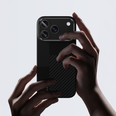 Apple iPhone 17 Pro Max Kılıf M-safe Şarj Özellikli Karbon Fiber Benks Montage ArmorAir Kevlar Kapak - 7