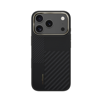 Apple iPhone 17 Pro Max Kılıf M-safe Şarj Özellikli Karbon Fiber Benks Montage Hybrid ArmorPro Kevlar Kapak - 2
