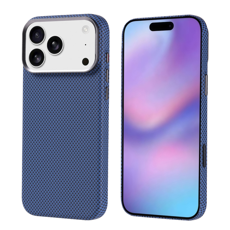 Apple iPhone 17 Pro Max Kılıf M-safe Şarj Özellikli Karbon Fiber Görünümlü Zore Nekst Kapak - 1